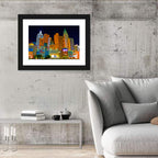 Las Vegas Big Apple Coaster at Night Wall Art