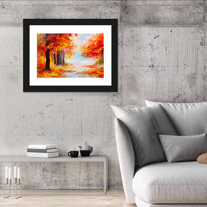 Autumn Forest Pathway Wall Art