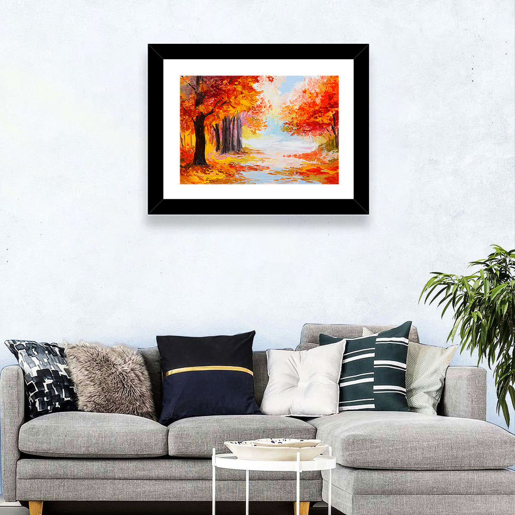 Autumn Forest Pathway Wall Art