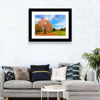 Orange Maple on Rolling Hill Wall Art