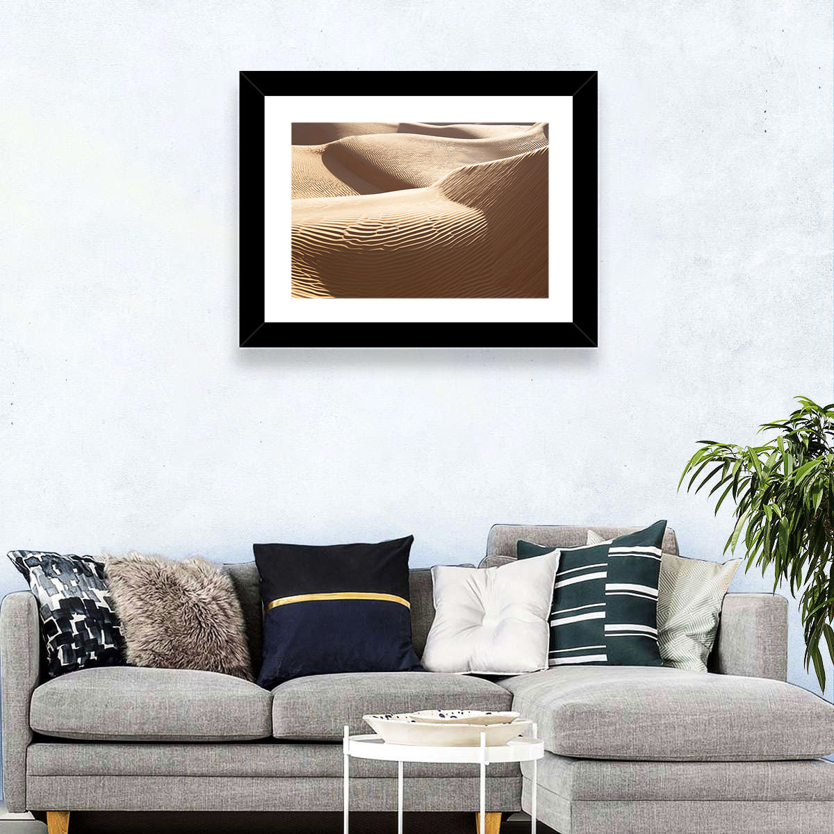 Sahara Sand Dunes Close-up Wall Art in a room, landscape