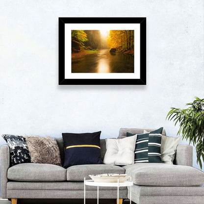 Misty Mountain River Wall Art