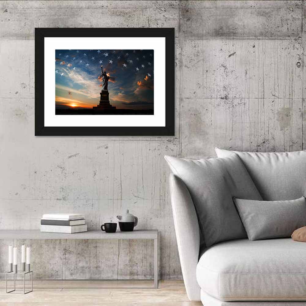 Statue of Liberty at Dusk Wall Art
