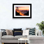 Bay Bridge Light Trails at Sunset Wall Art
