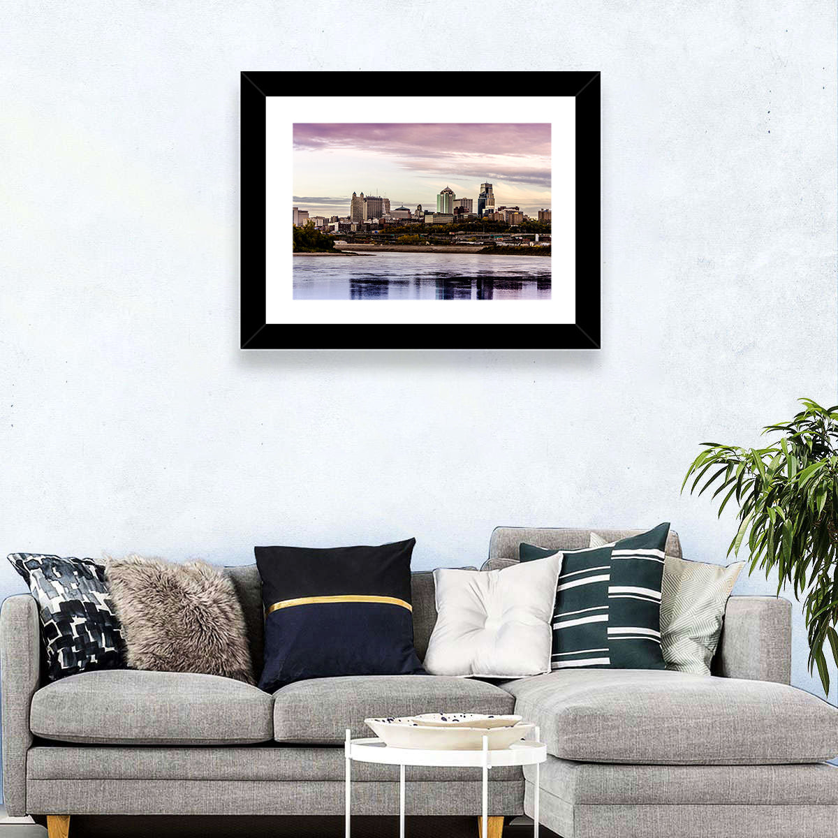 Kansas City Skyline at Dusk Wall Art