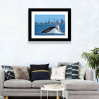 Gold Coast Whale and Skyline Wall Art