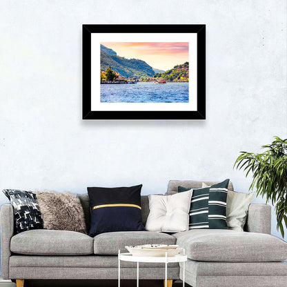 Lake Iseo Morning Harbor Wall Art