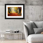 Misty Autumn Forest Path Wall Art
