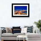Baku Night Skyline Wall Art