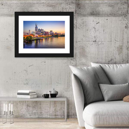 Nashville Skyline Over the Cumberland River Wall Art