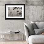 Howling Wolf in Misty Forest Wall Art
