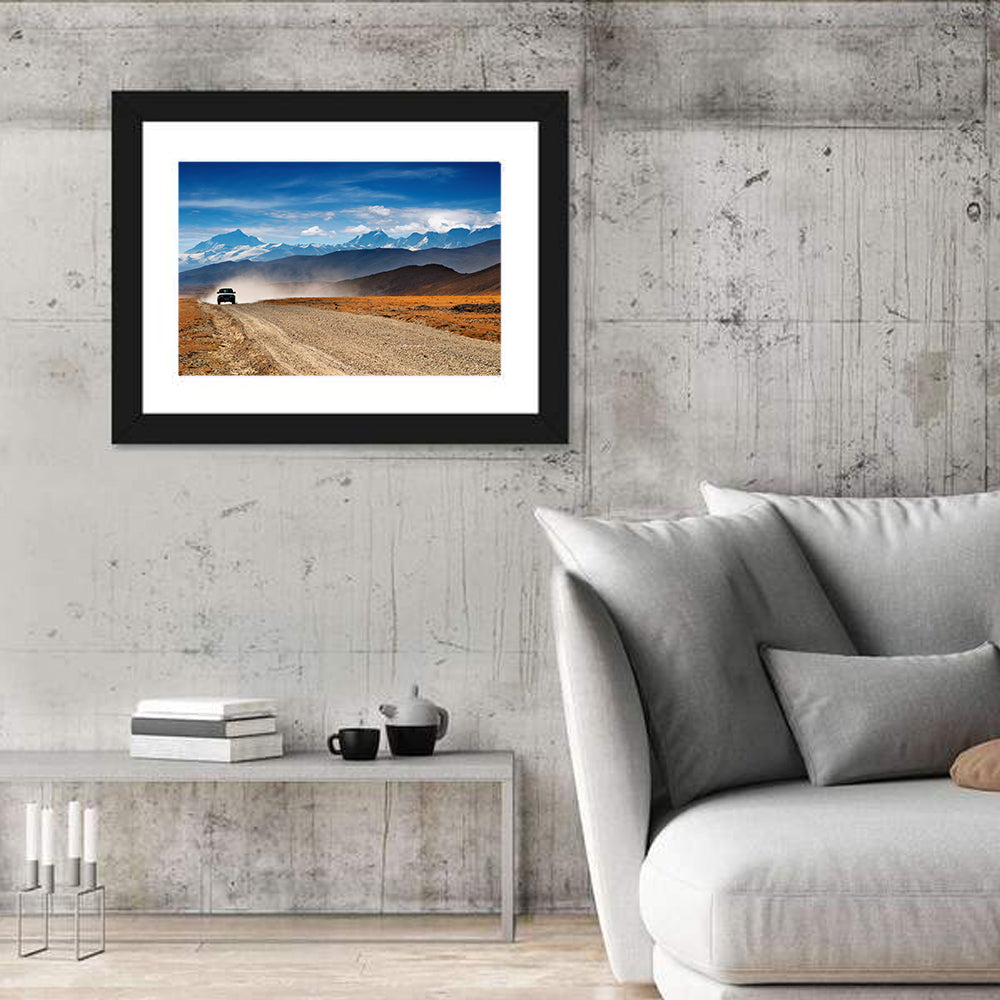Road to Everest, Tibetan Highlands Wall Art in a room, landscape