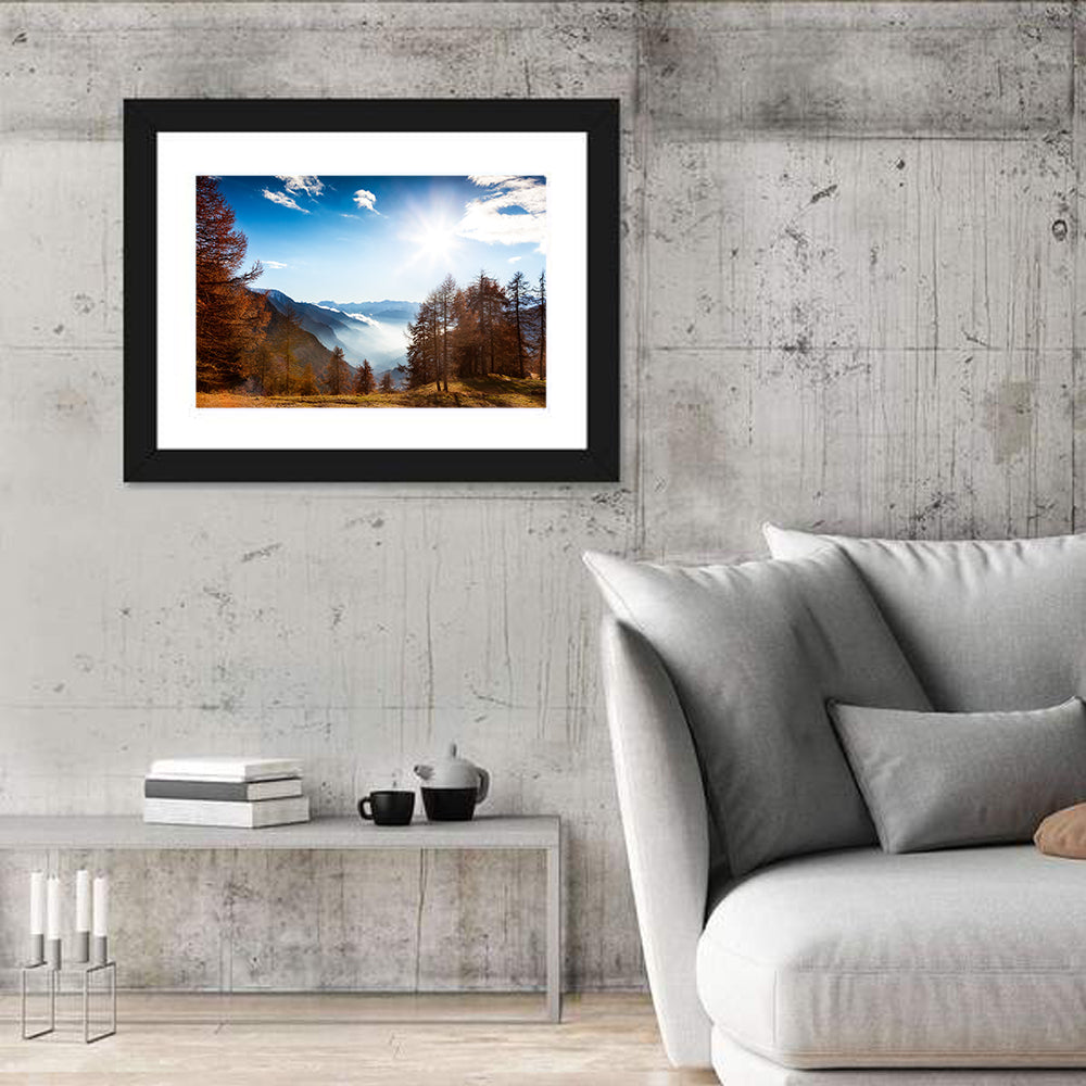 Val D Aosta Valley Morning Light Wall Art