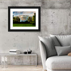 White House with Fountain Wall Art