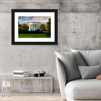 White House with Fountain Wall Art