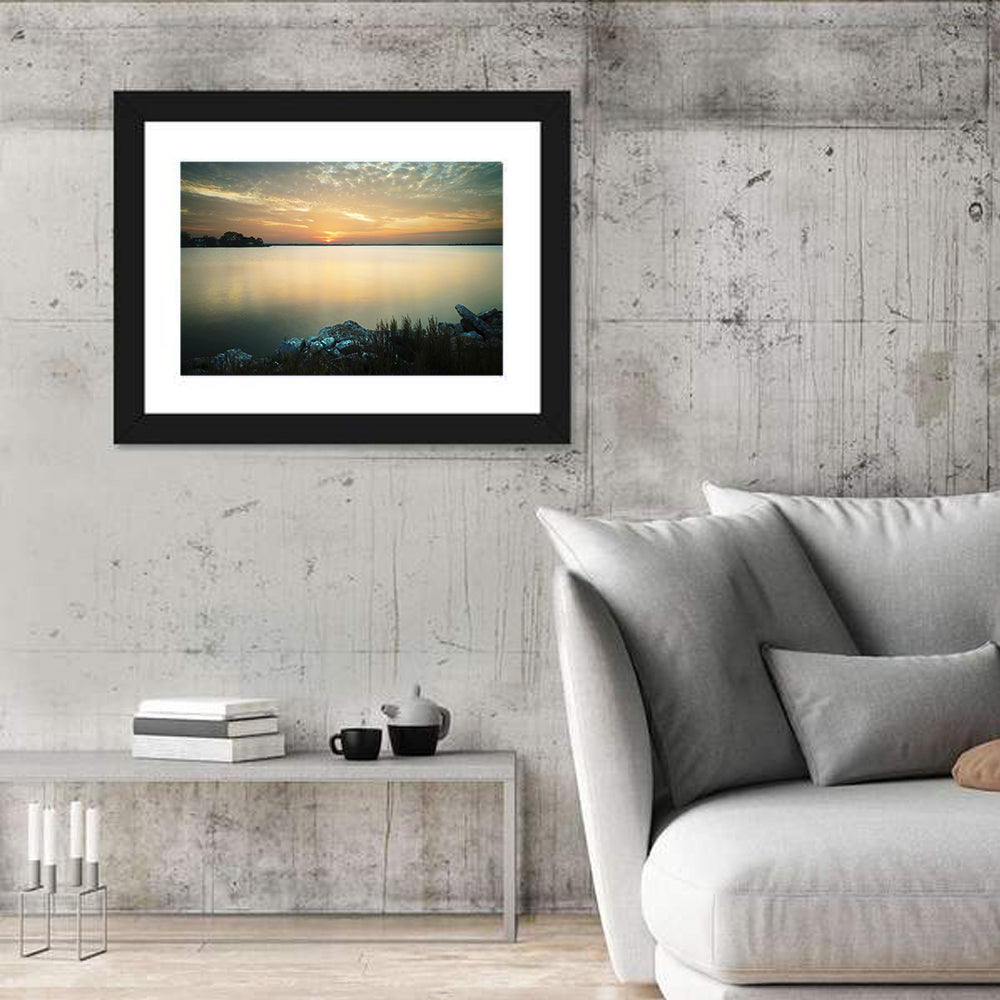 Lake Conroe Sunset Reflection Wall Art