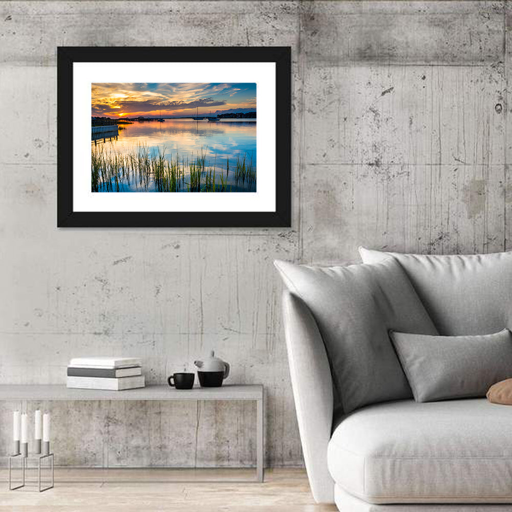 Folly River Sunset Reflection Wall Art