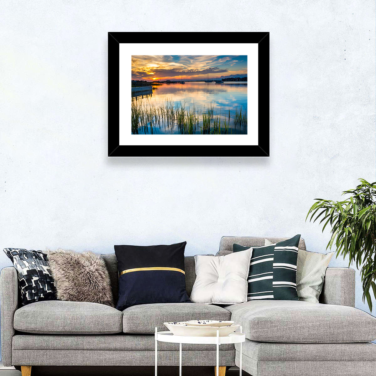 Folly River Sunset Reflection Wall Art