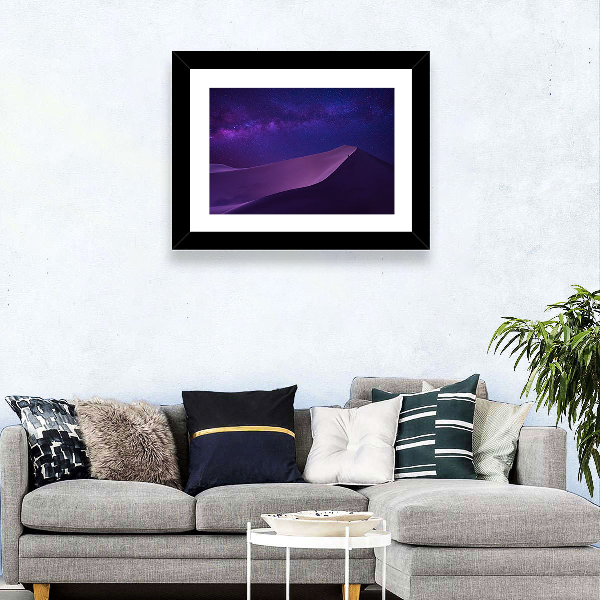 Lone Hiker Under the Milky Way Wall Art