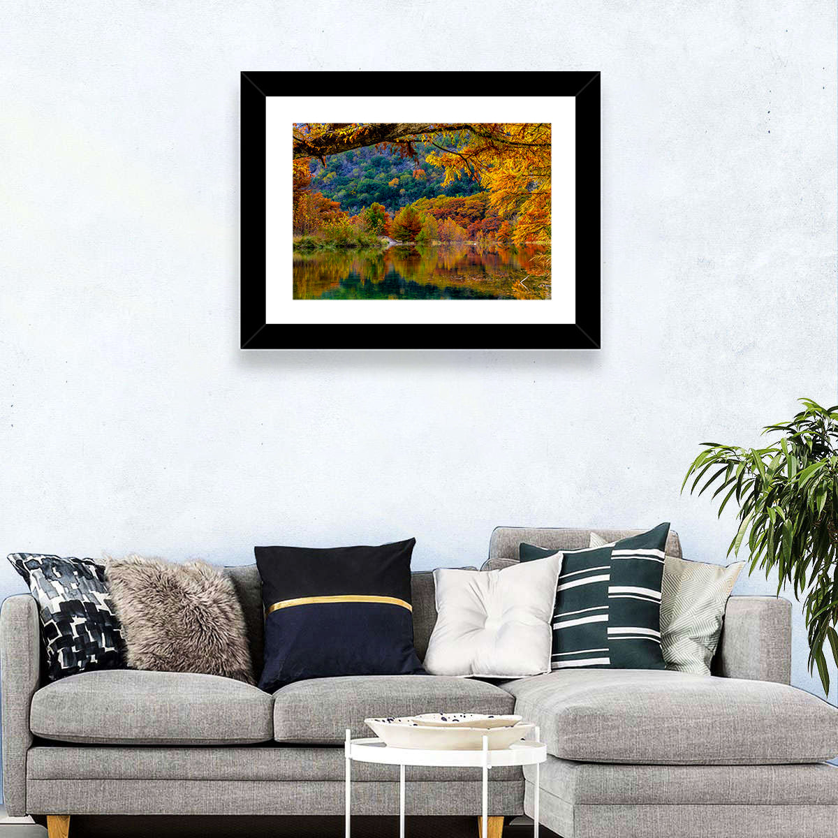 Frio River Autumn Reflection Wall Art