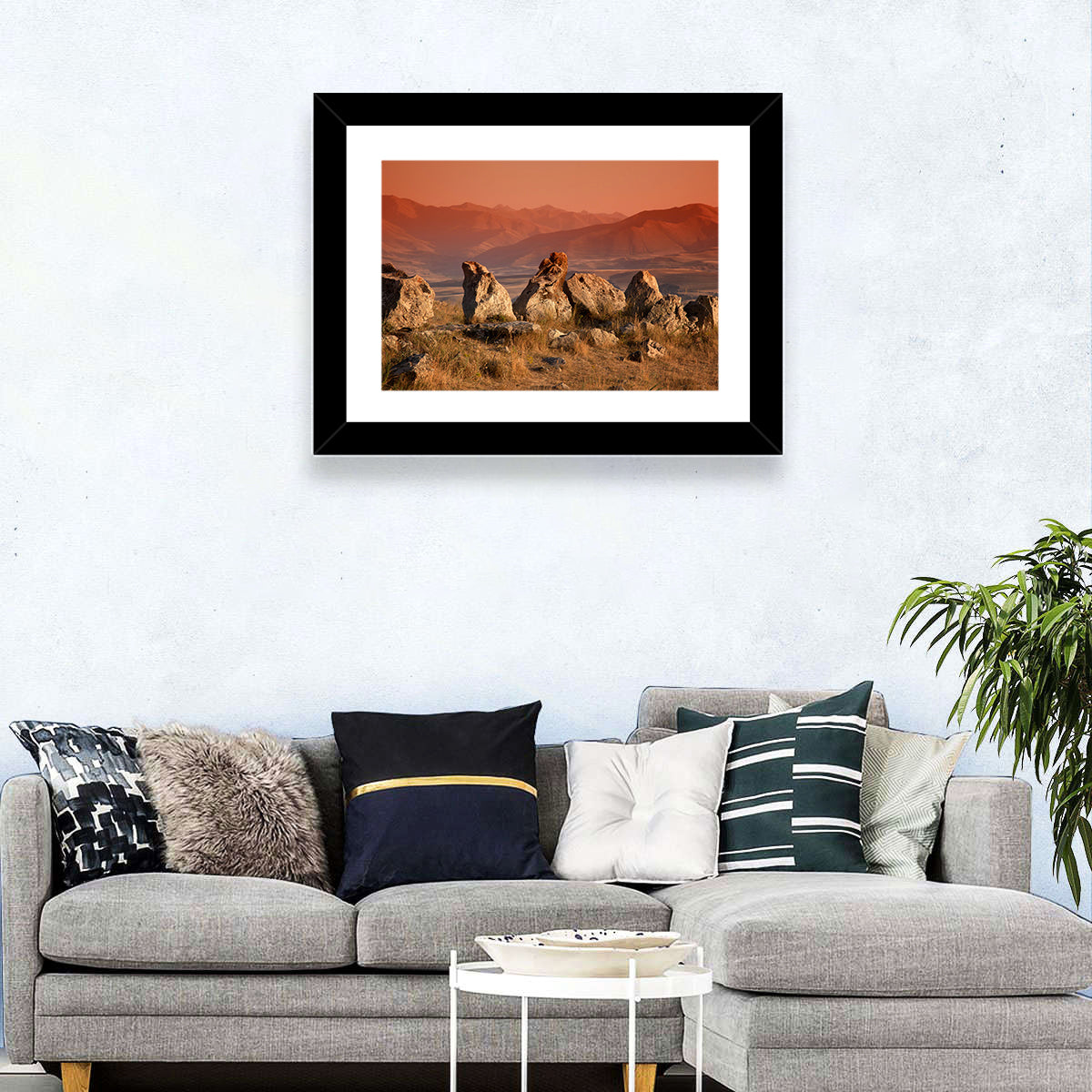 Karahunj Rocky Ridge at Sunset Wall Art in a room, landscape