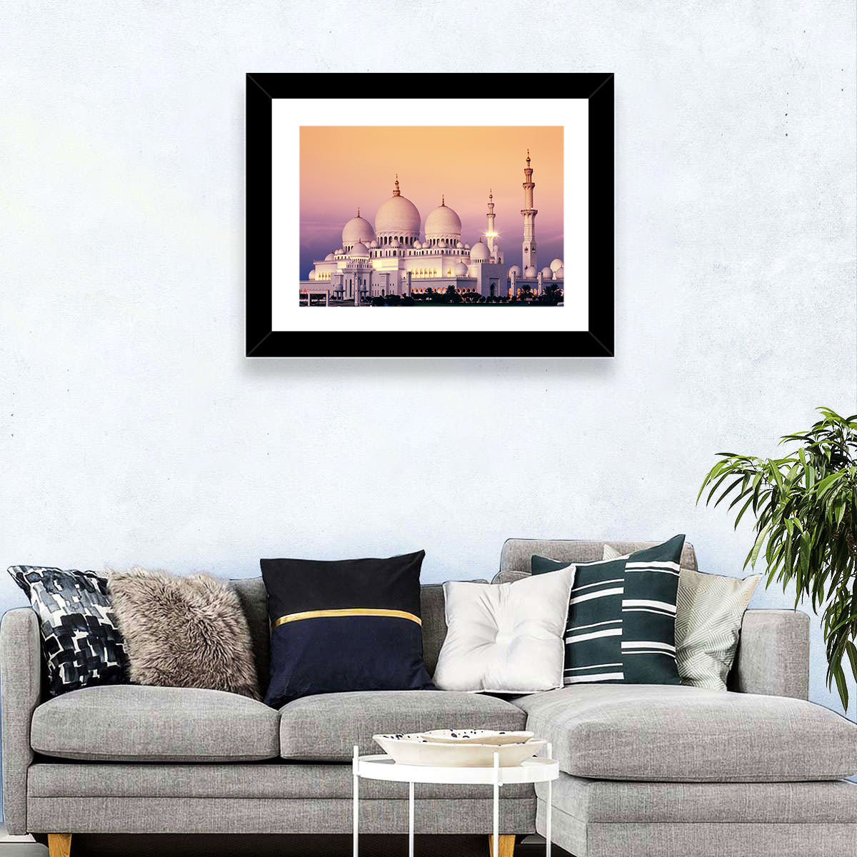 Sheikh Zayed Grand Mosque at Dusk Wall Art