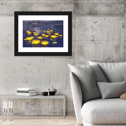 Floating Lotus at Dusk Wall Art