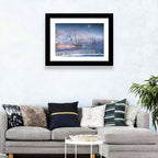 Starlit Winter Waterfall Wall Art