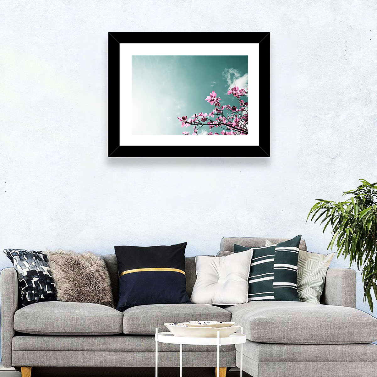 Pink Fig Tree Branches Wall Art