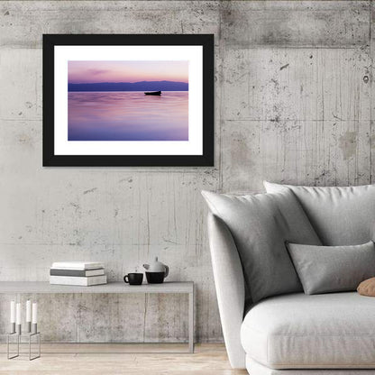 Lavender Lake Ohrid Sunset Wall Art