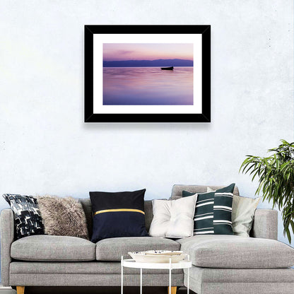 Lavender Lake Ohrid Sunset Wall Art