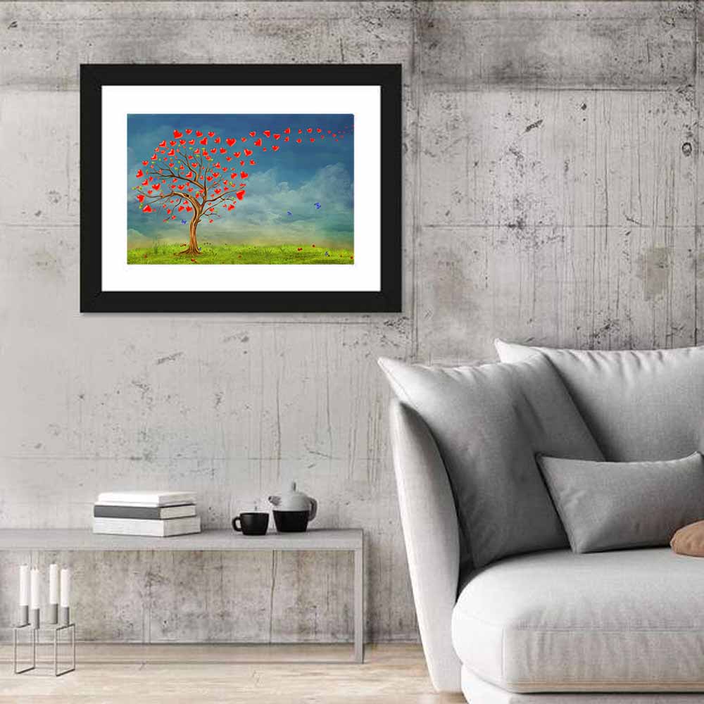 Tree of Red Hearts Wall Art