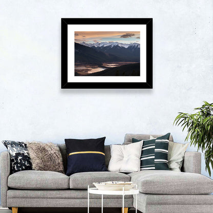 Banff Mountain Lake at Dusk Wall Art