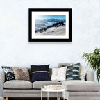 Sunlit Alpine Ski Slope Wall Art