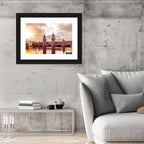 Oberbaumbruecke Sunset Reflection Berlin Wall Art