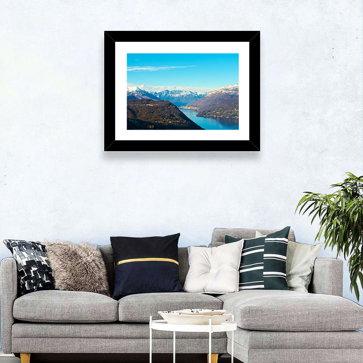 Lake Orta Mountain Reflection Wall Art