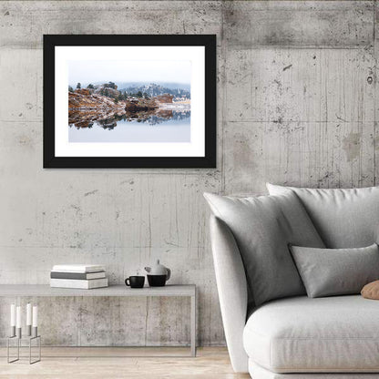 Marys Lake Foggy Reflection Wall Art