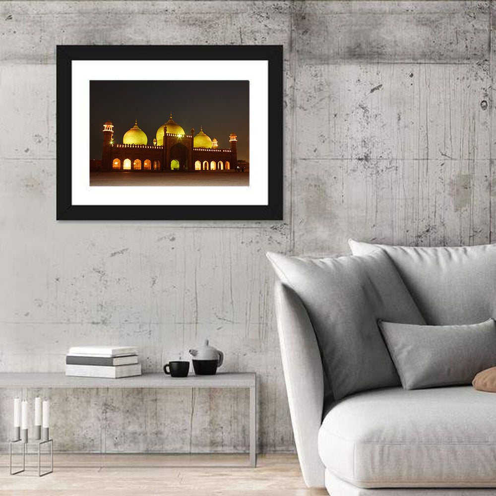 Badshahi Mosque at Night Wall Art