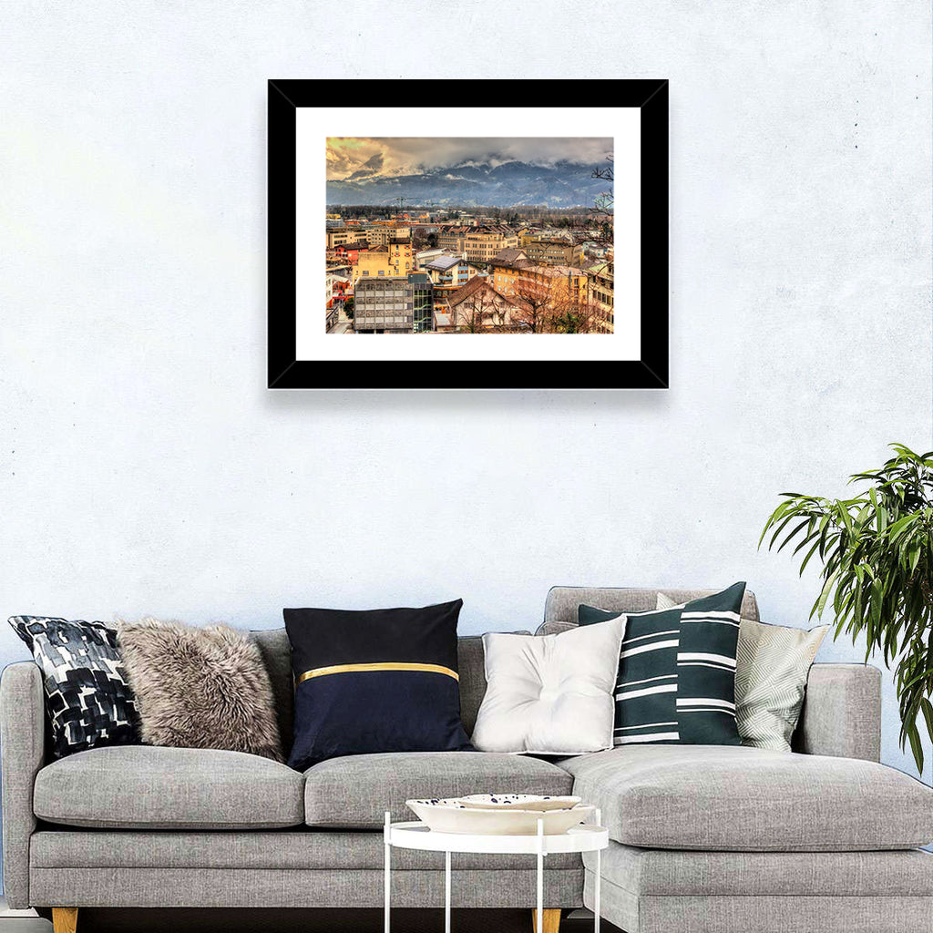Vaduz Autumn Cityscape Wall Art