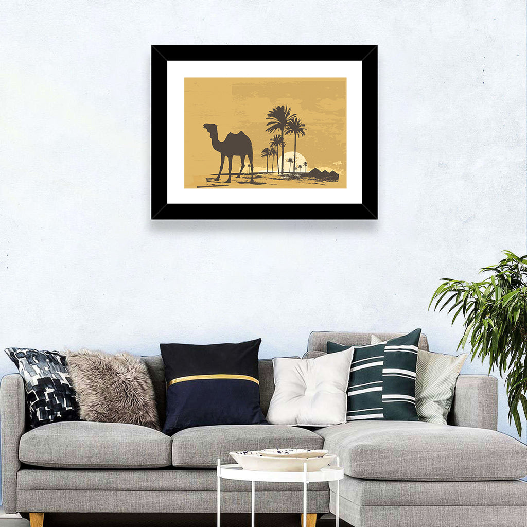 Giza Camel Silhouette Wall Art