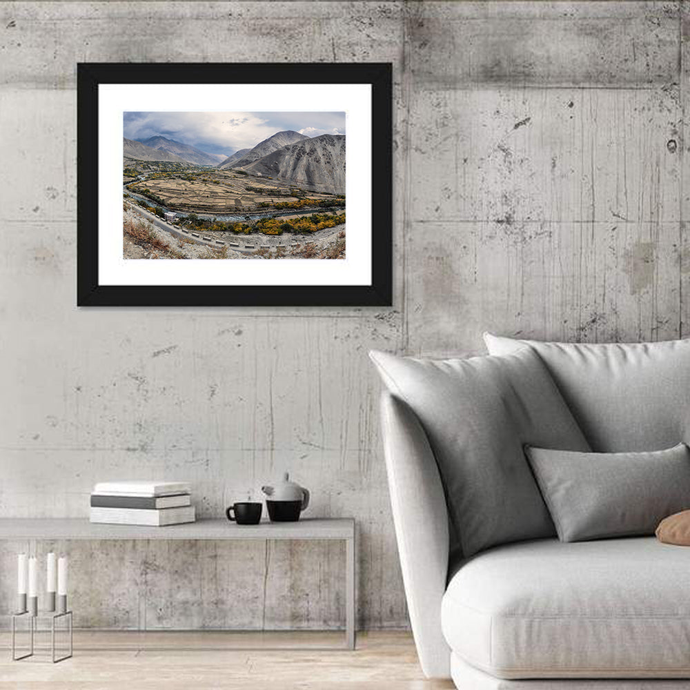 Autumn Valley, Afghanistan Wall Art in a room, landscape
