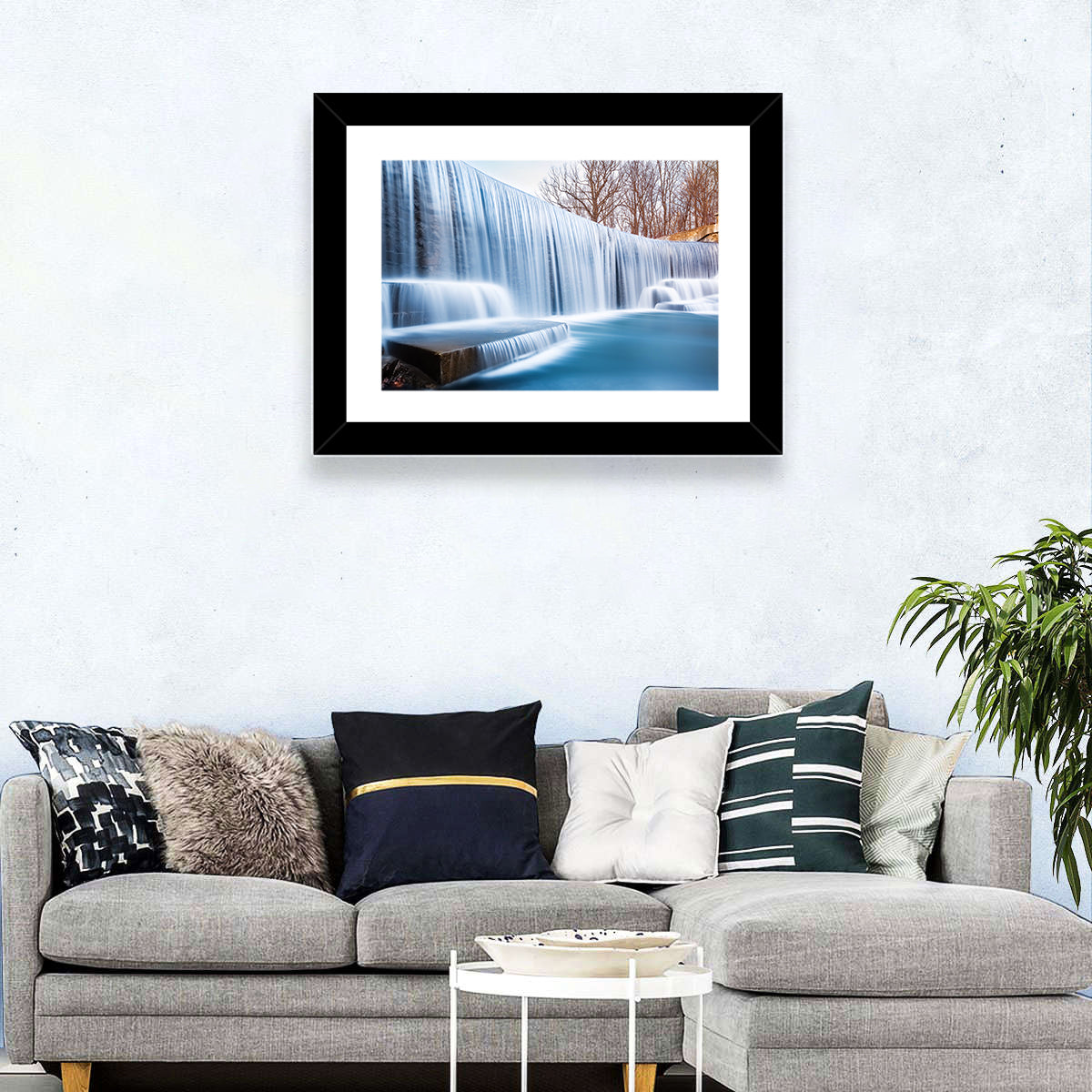 Seeley's Pond Winter Waterfall Wall Art