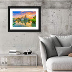 Wat Non Kum Sunset Reflection Wall Art