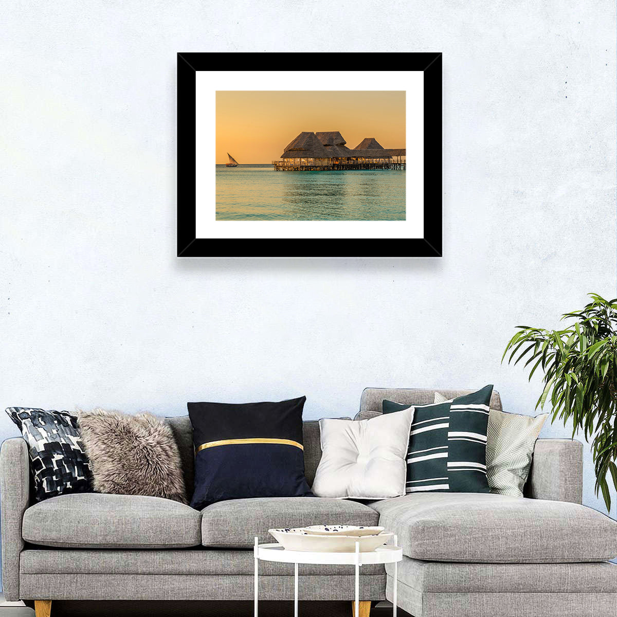 The Rock Restaurant Sunset Wall Art