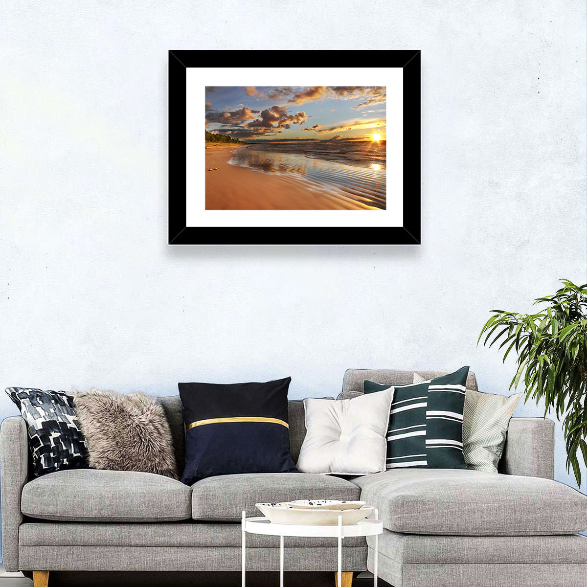 Lake Huron Sunset Beach Wall Art