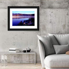 Bench at Misty Lake Sunrise Wall Art