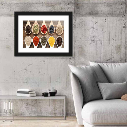 Ten Wooden Spoons of Spices Wall Art