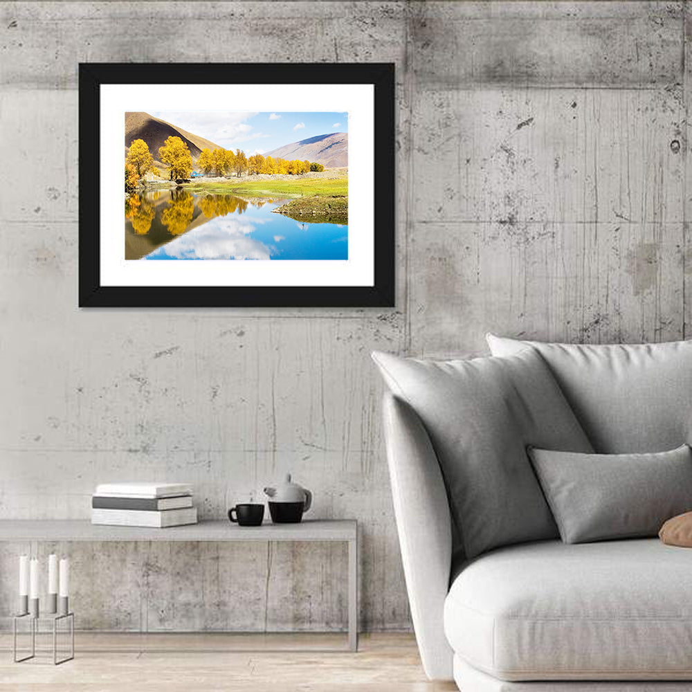 Chanxi Autumn Reflection Road Wall Art
