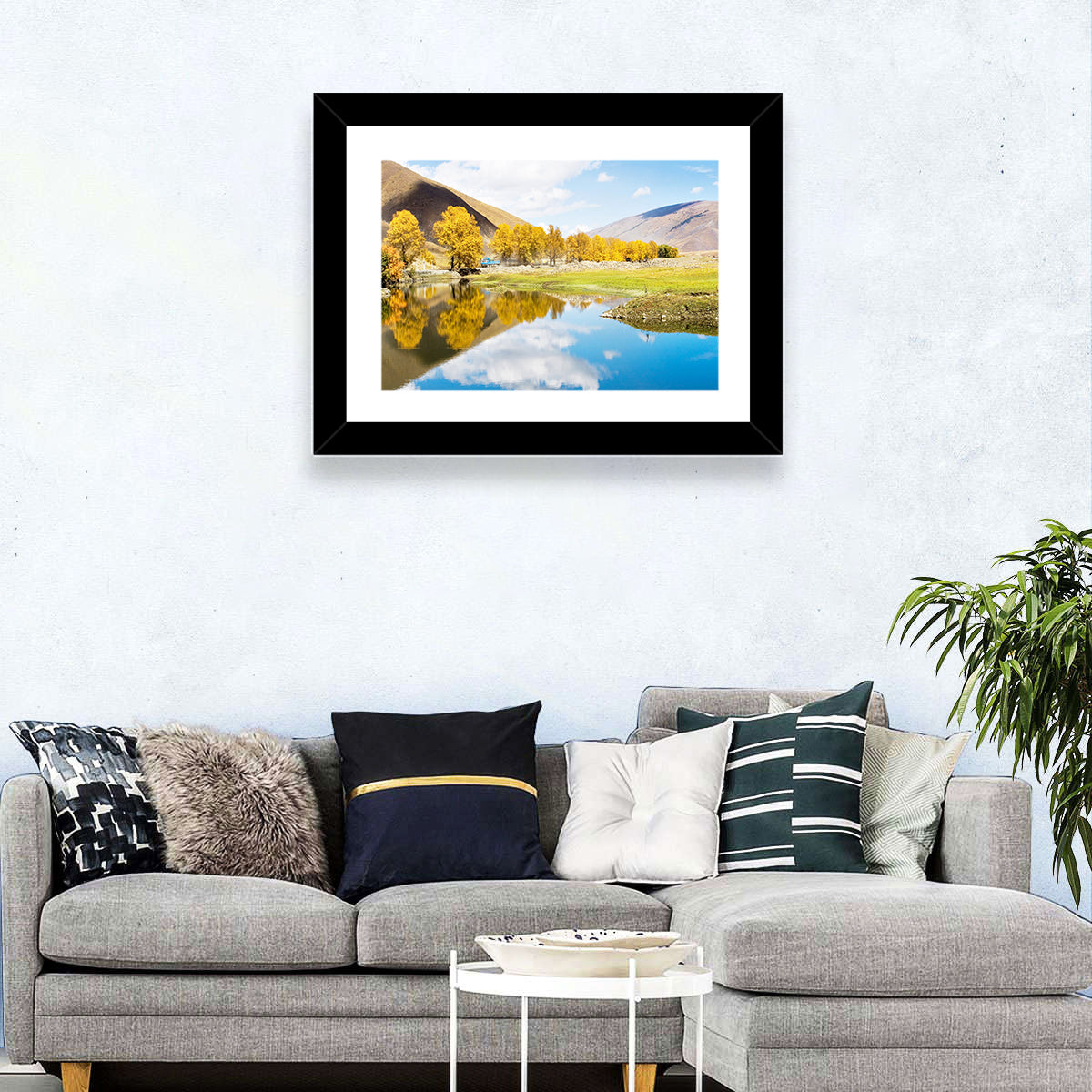 Chanxi Autumn Reflection Road Wall Art