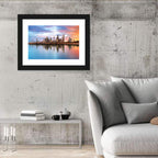 Kuwait City Skyline at Sunset Wall Art